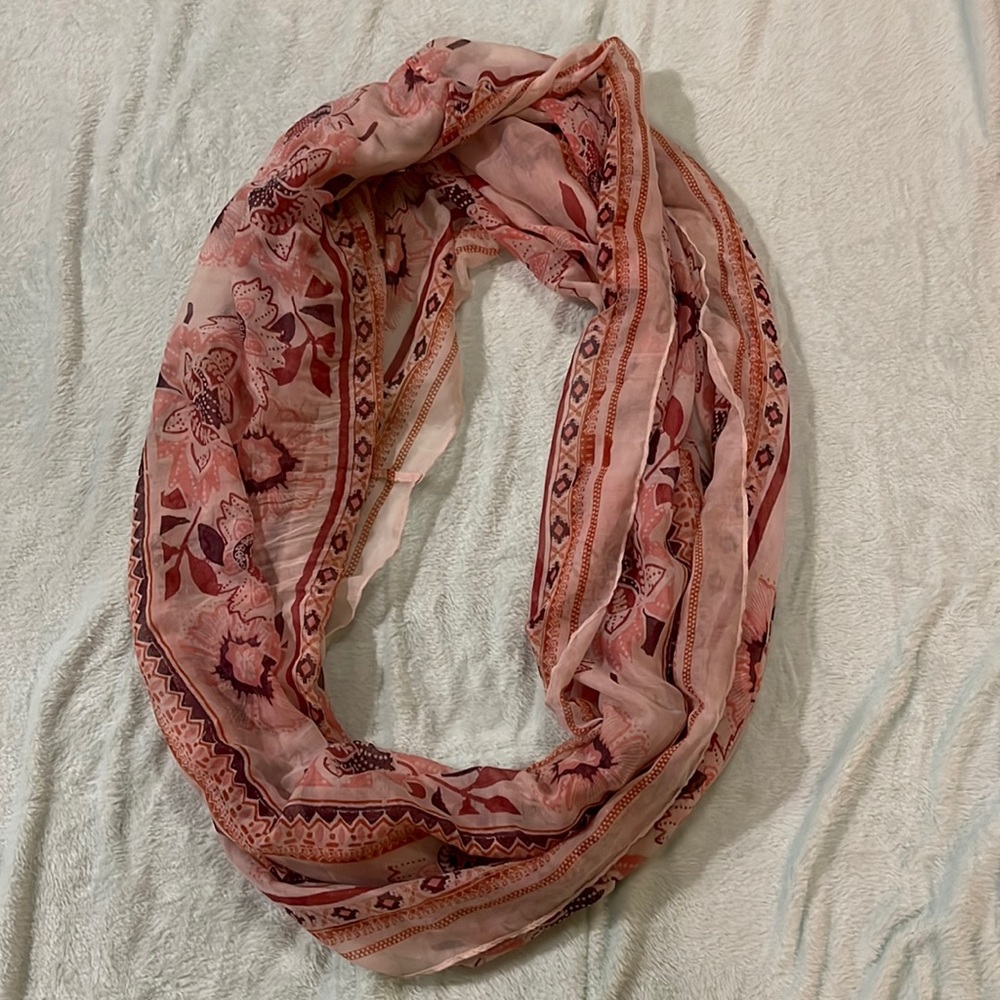 Pink infinity scarf